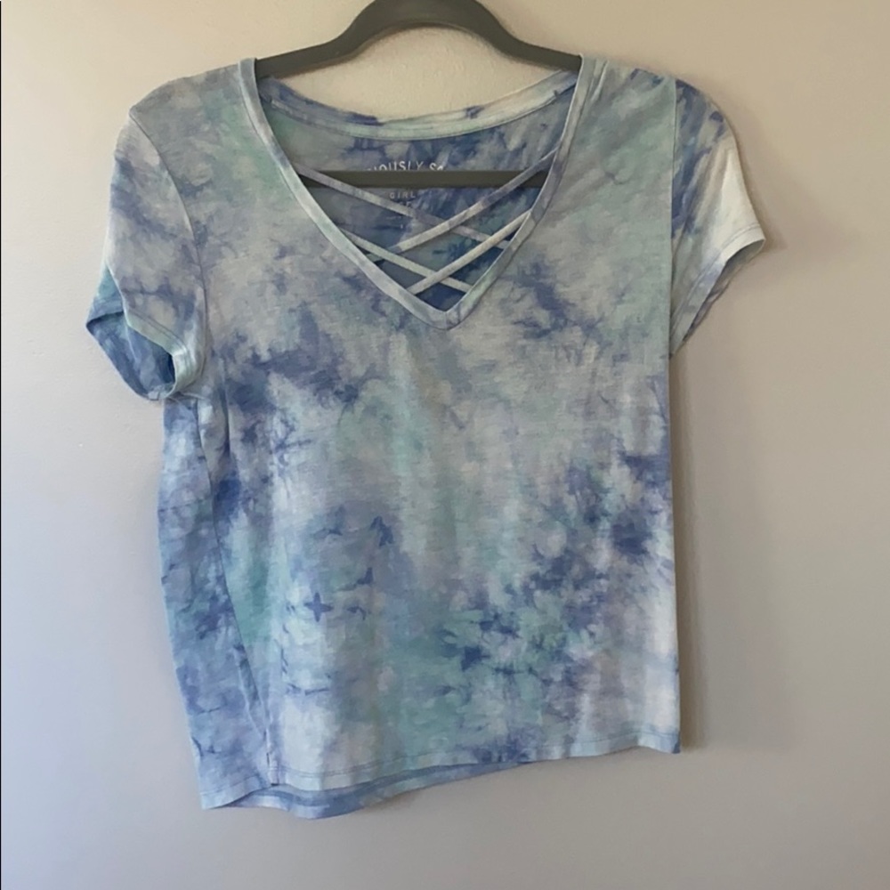 Blue Tie-Dye Cross T-Shirt